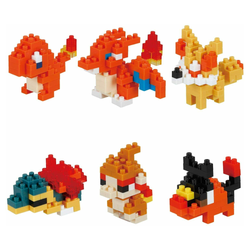 Nanoblock: Mininano Series: Pokemon (Fire Type) Set 1 Box of 6 (ONLINE ORDER ONLY)