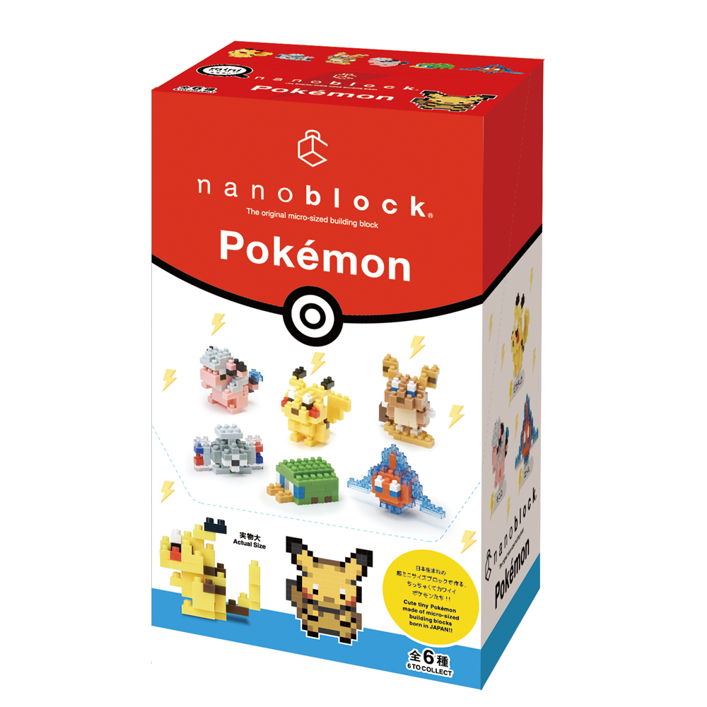 Nanoblock: Mininano Series: Pokemon (Electric Type) Set 1 Box of 6 (ONLINE ORDER ONLY)