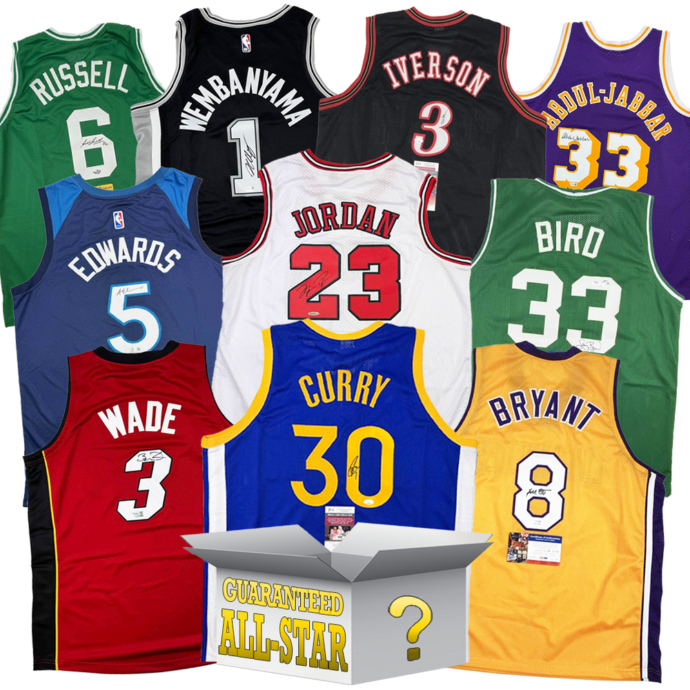 All-Star Autographed/Signed Basketball Jersey Mystery Box with PSA JSA or Beckett COA (ONLINE ORDER ONLY)