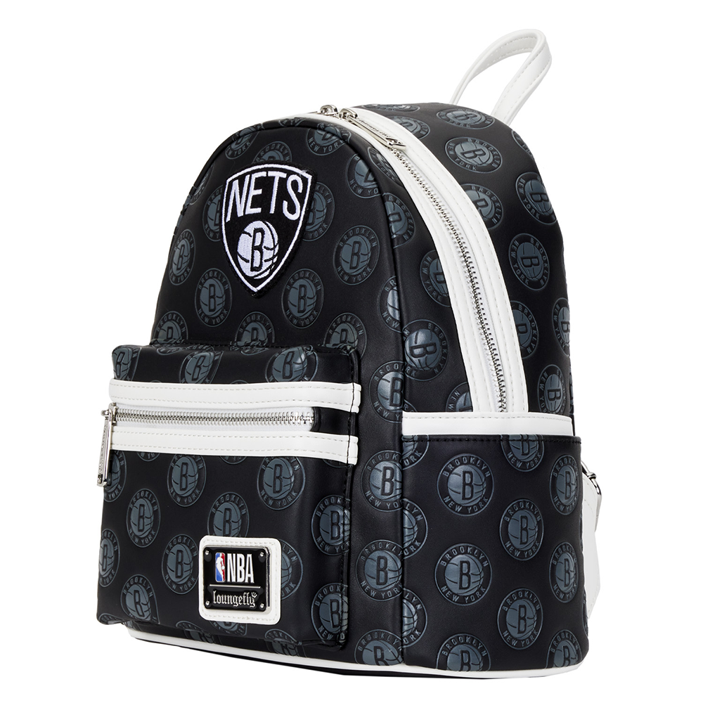 Loungefly: NBA Brooklyn Nets Debossed Logo Mini Backpack (ONLINE ORDER ONLY)