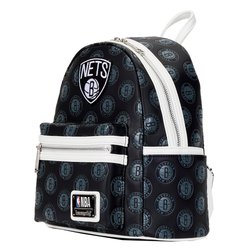 Loungefly: NBA Brooklyn Nets Debossed Logo Mini Backpack (ONLINE ORDER ONLY)