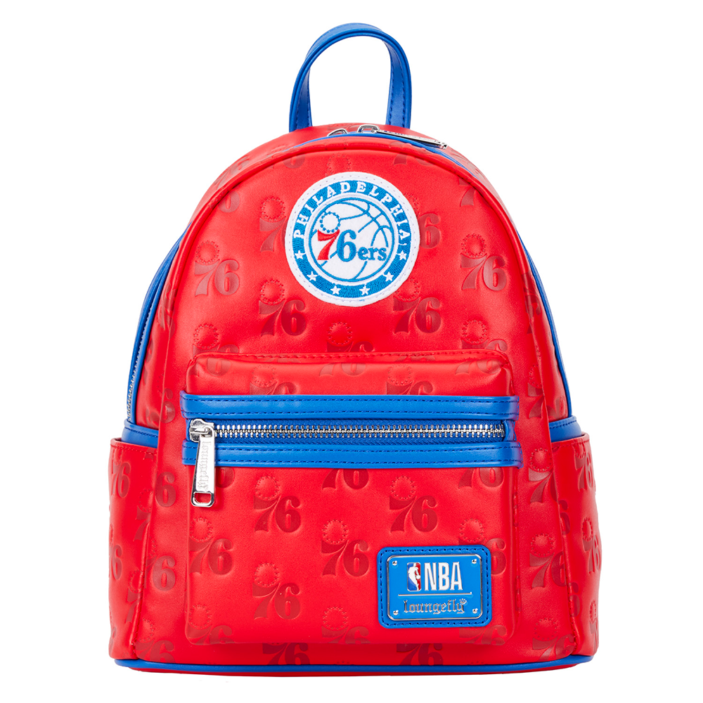 Loungefly: NBA Philly 76ers Debossed Logo Mini Backpack (ONLINE ORDER ONLY)