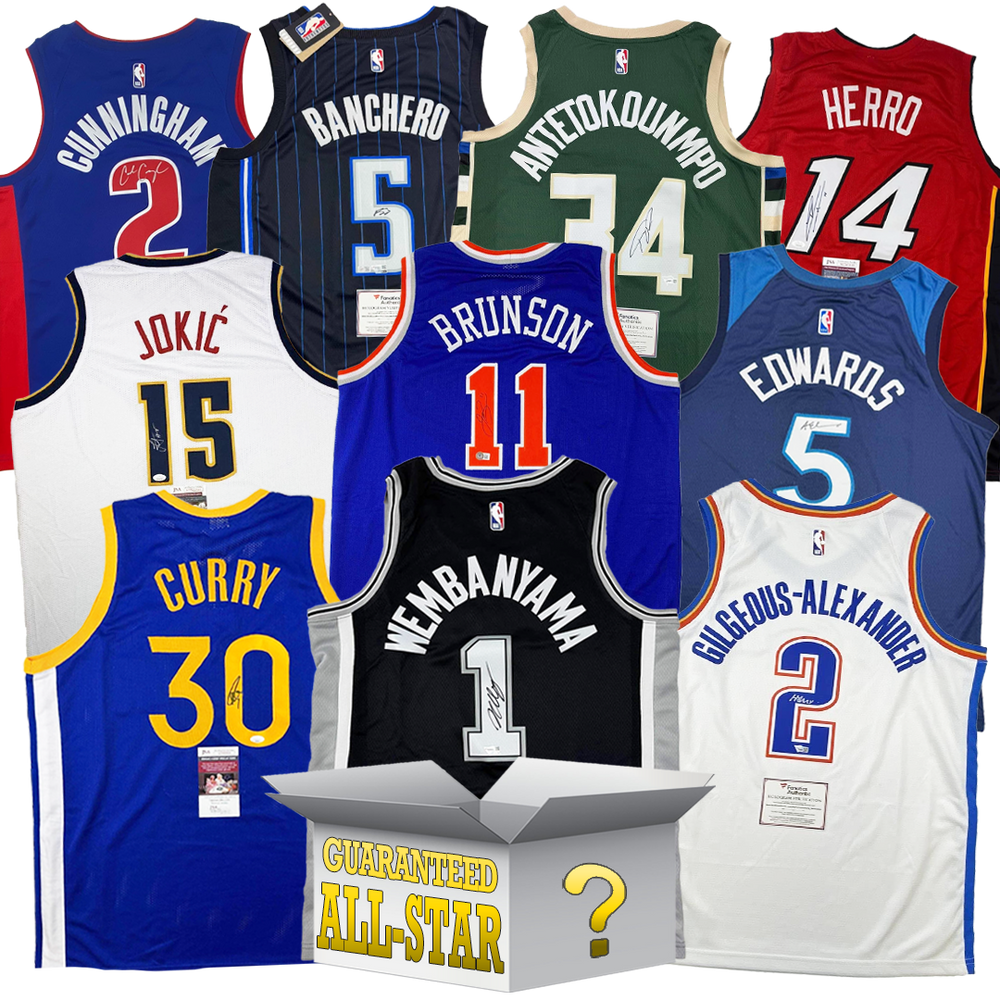 Current All-Star Autographed/Signed Basketball Jersey Mystery Box with PSA JSA or Beckett COA (ONLINE ORDER ONLY)