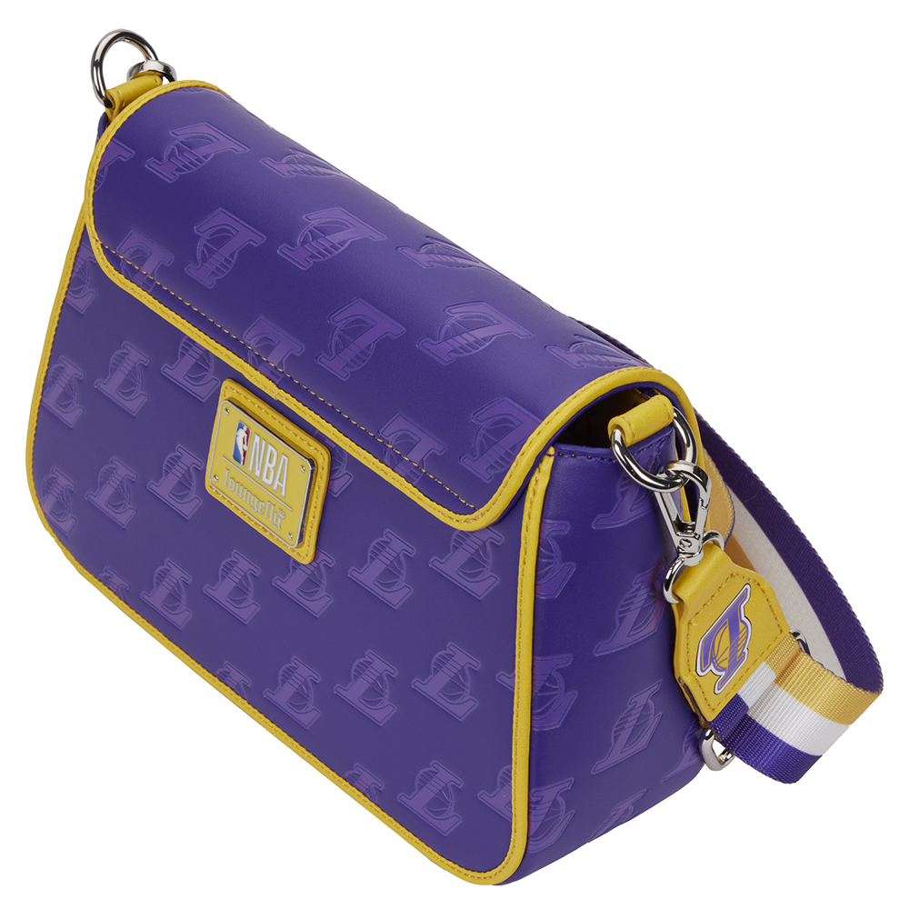 Loungefly: NBA LA Lakers Debossed Logo Cross Body Bag (ONLINE ORDER ONLY)