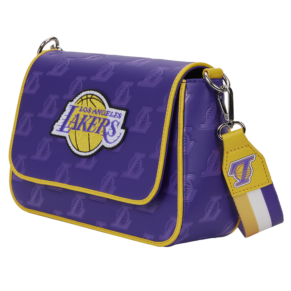 Loungefly: NBA LA Lakers Debossed Logo Cross Body Bag (ONLINE ORDER ONLY)