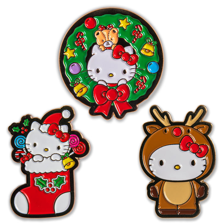 Sanrio: Enamel Pin Set - 1.5" - Hello Kitty - Holiday (ONLINE ORDER ONLY)