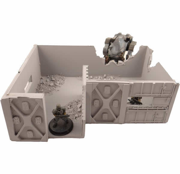 NDS1028 Ruined Outpost with Exhaust Fans 28mm Scale Miniature Terrain (ONLINE ORDER ONLY)