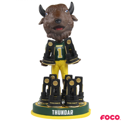 North Dakota State Bison 8-Time National Champions Bobblehead (ONLINE ORDER ONLY)