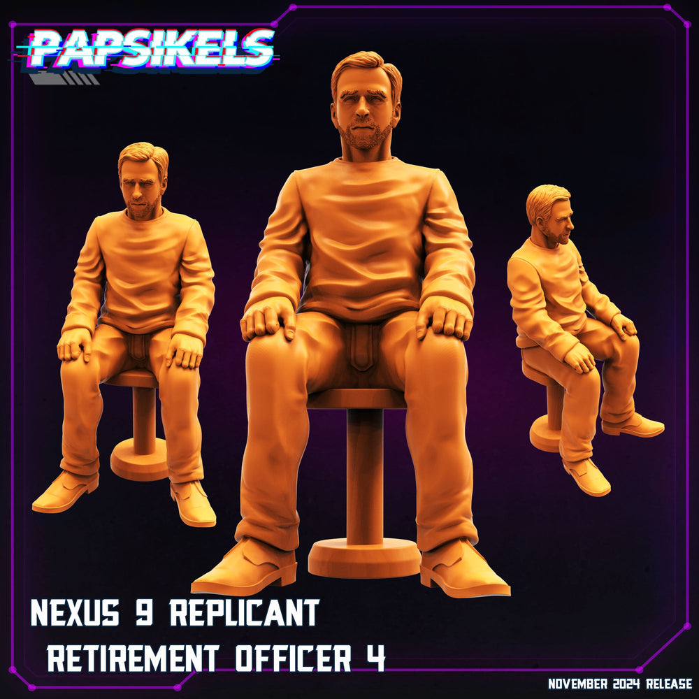 3D Printed Papsikels Nexus 9 Replicant Retirement Officer Nov 2024 Cyberpunk 28mm 32mm (Online Only)
