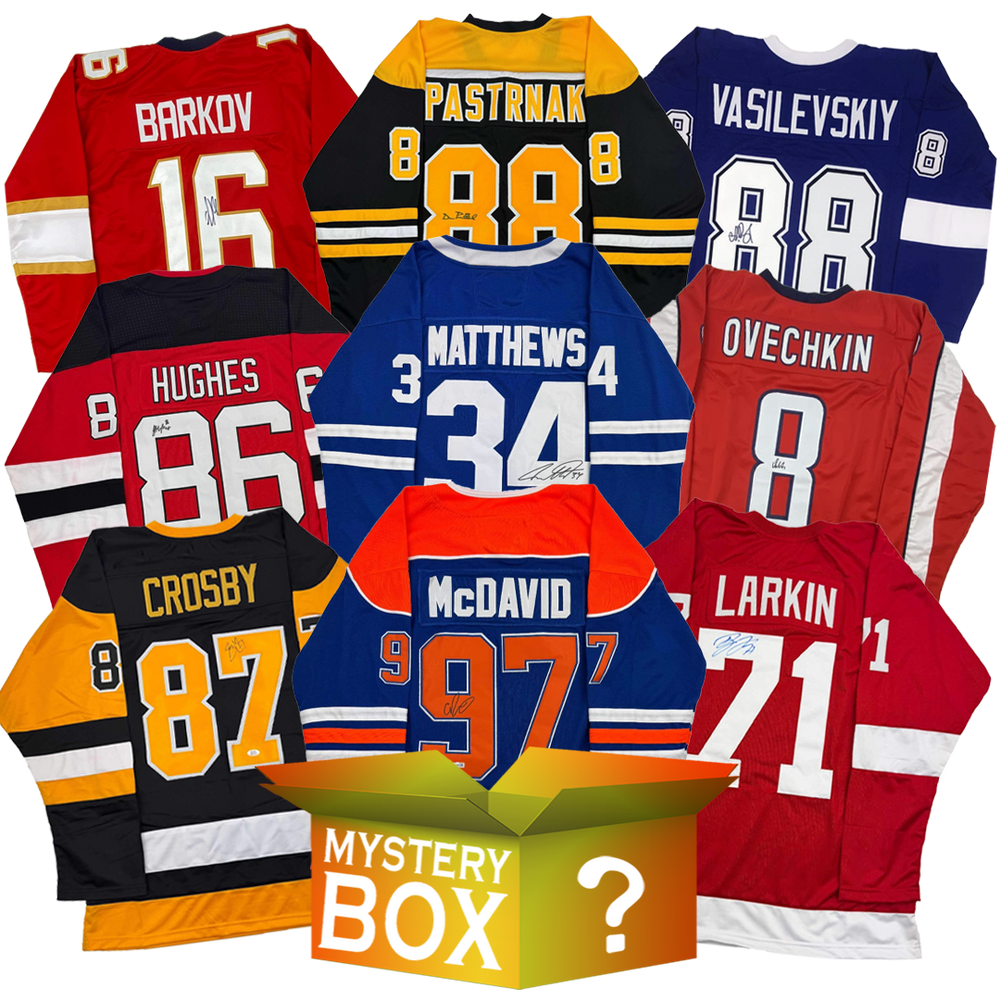 Active Stars Autographed/Signed Hockey Jersey Mystery Box with PSA JSA or Beckett COA