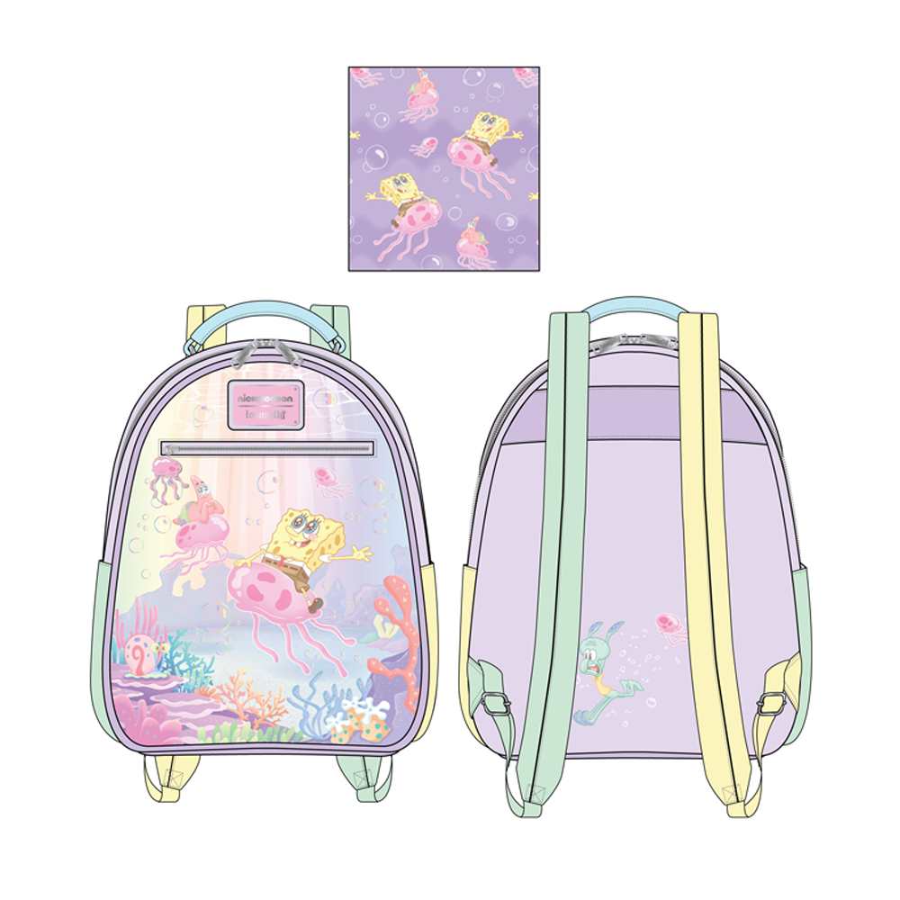 Loungefly: Spongebob Pastel Jellyfishing Mini Backpack (ONLINE ORDER ONLY)