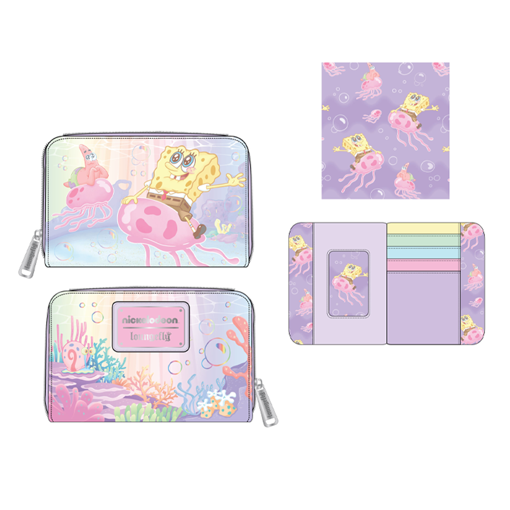Loungefly: Spongebob Pastel Jellyfishing Zip Around Wallet (ONLINE ORDER ONLY)