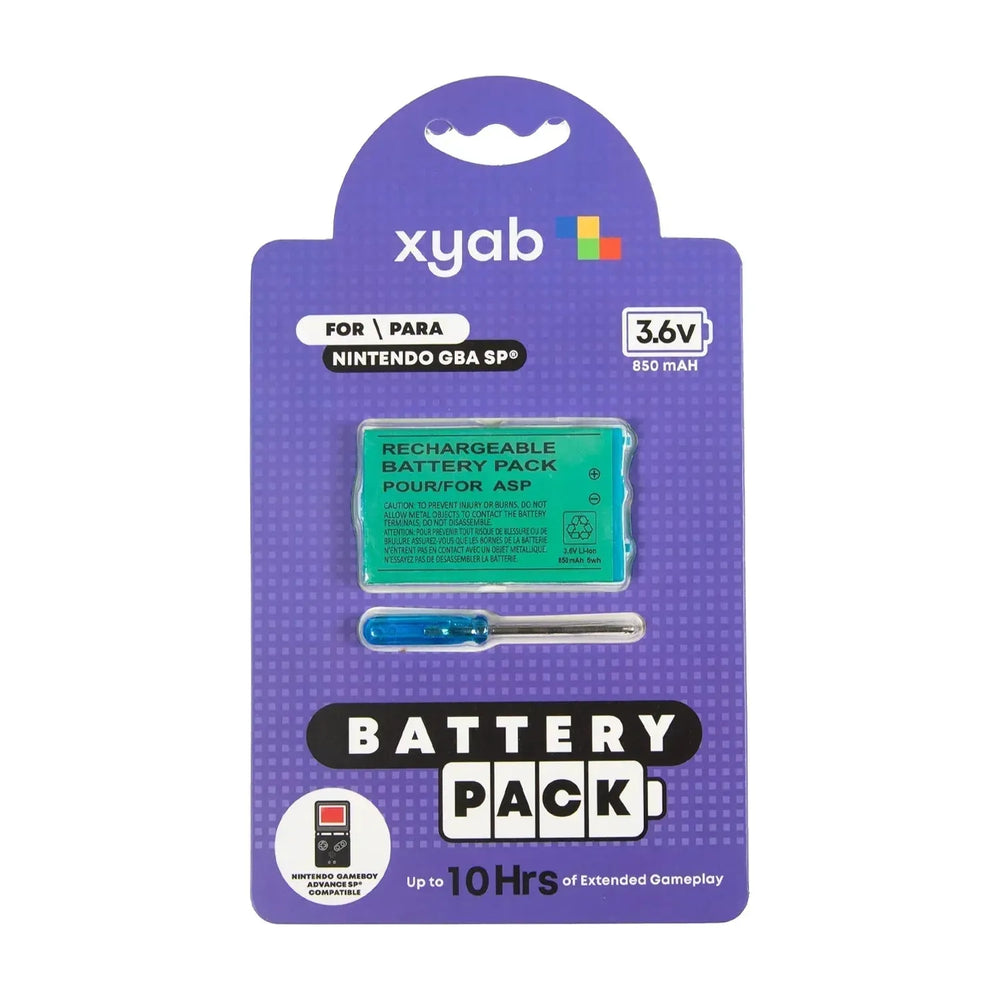 Rechargeable Battery Pack for Gameboy Advance SP® (XYAB) (Online Order Only)