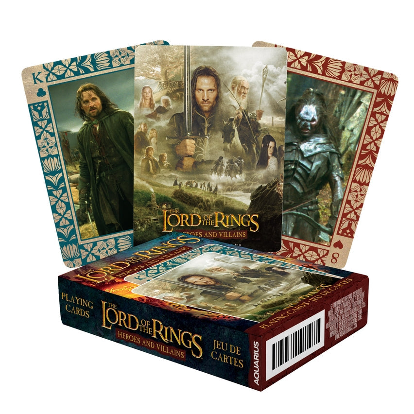 Aquarius Playing Cards: Lord of the Rings - Heroes & Villains (ONLINE ORDER ONLY)