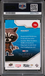 2023 UPPER DECK FUNKO POP MARVEL  ROCKET GOLD #75  PSA 10 (Online Order Only)