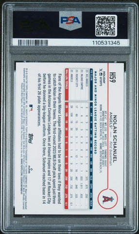 Graded 2024 Topps Holiday Nolan Schanuel #H59 Holiday Tree Rookie RC Baseball Card PSA 10 Gem Mint (ONLINE ORDER ONLY)