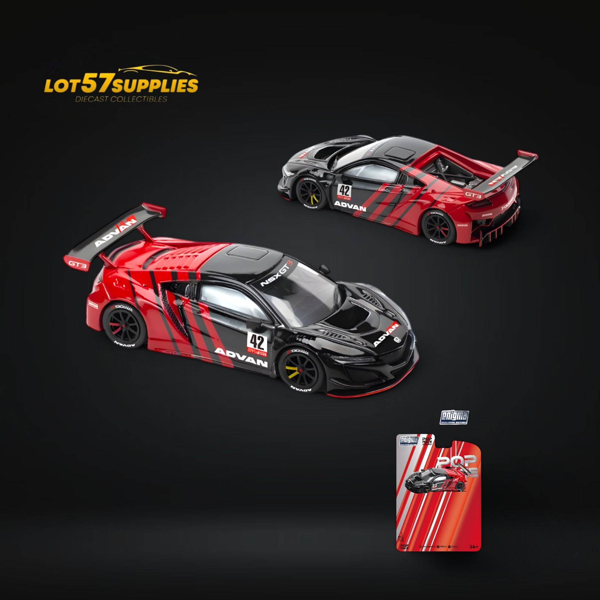 (Pre-Order) Honda NSX GT3 EVO22 - ADVAN 1:64 (ONLINE ORDER ONLY)