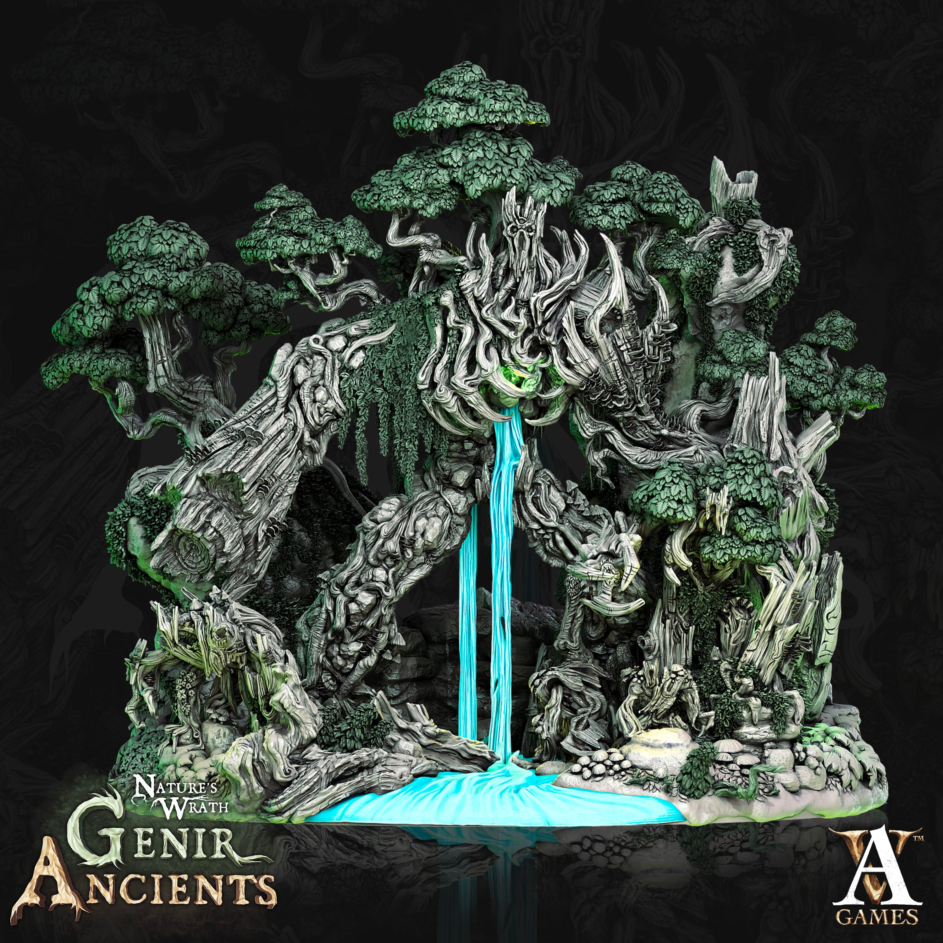 3D Printed Archvillain Games Nature's Wrath Genir Ancients - Treant Lord 28mm 32mm D&D (Online Only)