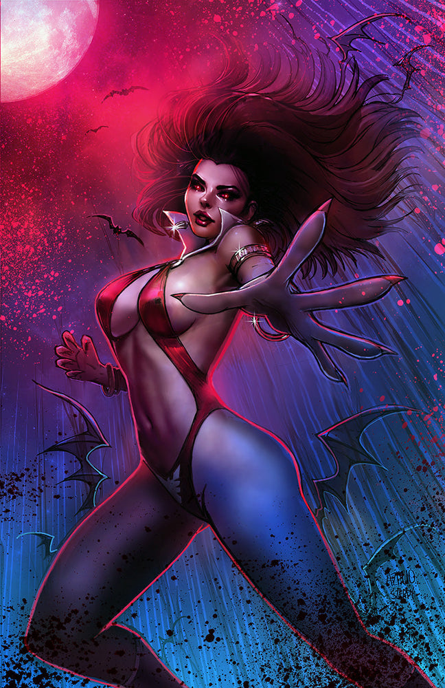 VAMPIRELLA DEAD FLOWERS #1 UNKNOWN COMICS ZHUO | SZERDY EXCLUSIVE NYCC BLOODY VIRGIN VAR (10/25/2023)