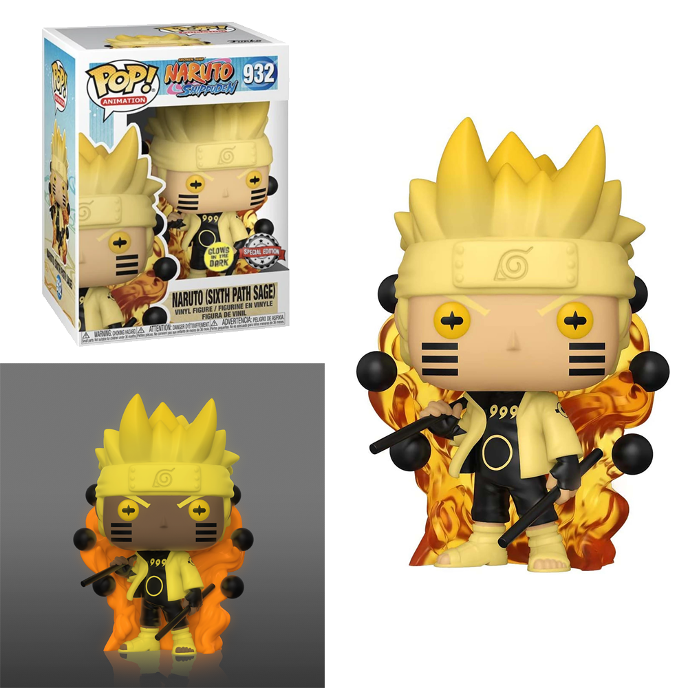 Funko POP! Naruto Shippuden - Naruto Six Path Sage (Glow In The Dark) Vinyl Figure #932 Special Edition Exclusive (ONLINE ORDER ONLY)