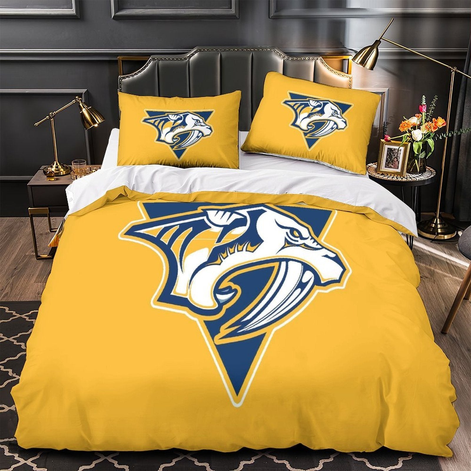 Nashville Predators Bedding Set Quilt Duvet Cover Without Filler (Online Order Only)