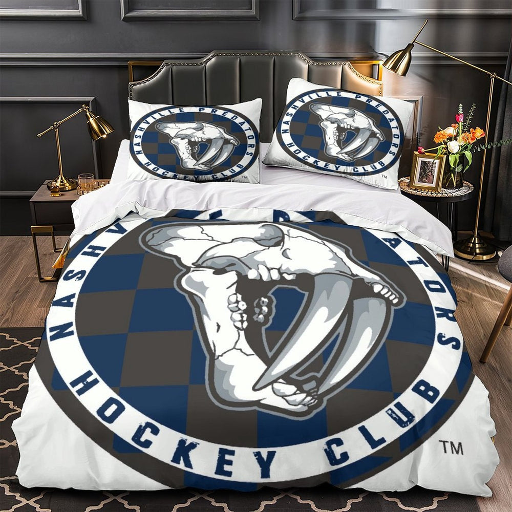 Nashville Predators Bedding Set Quilt Duvet Cover Without Filler (Online Order Only)