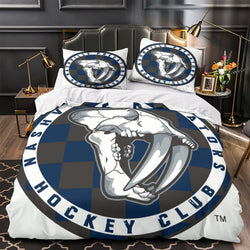 Nashville Predators Bedding Set Quilt Duvet Cover Without Filler (Online Order Only)