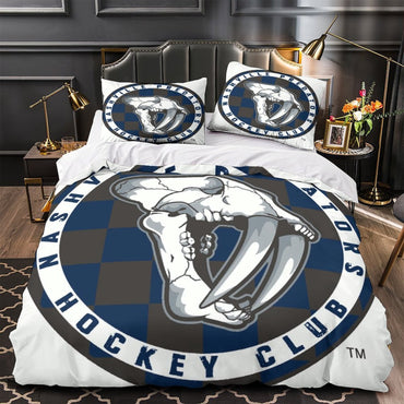 Nashville Predators Bedding Set Quilt Duvet Cover Without Filler (Online Order Only)