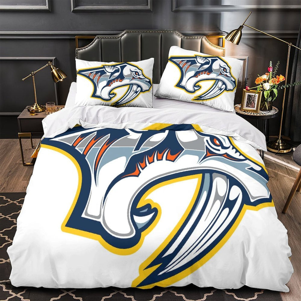 Nashville Predators Bedding Set Quilt Duvet Cover Without Filler (Online Order Only)