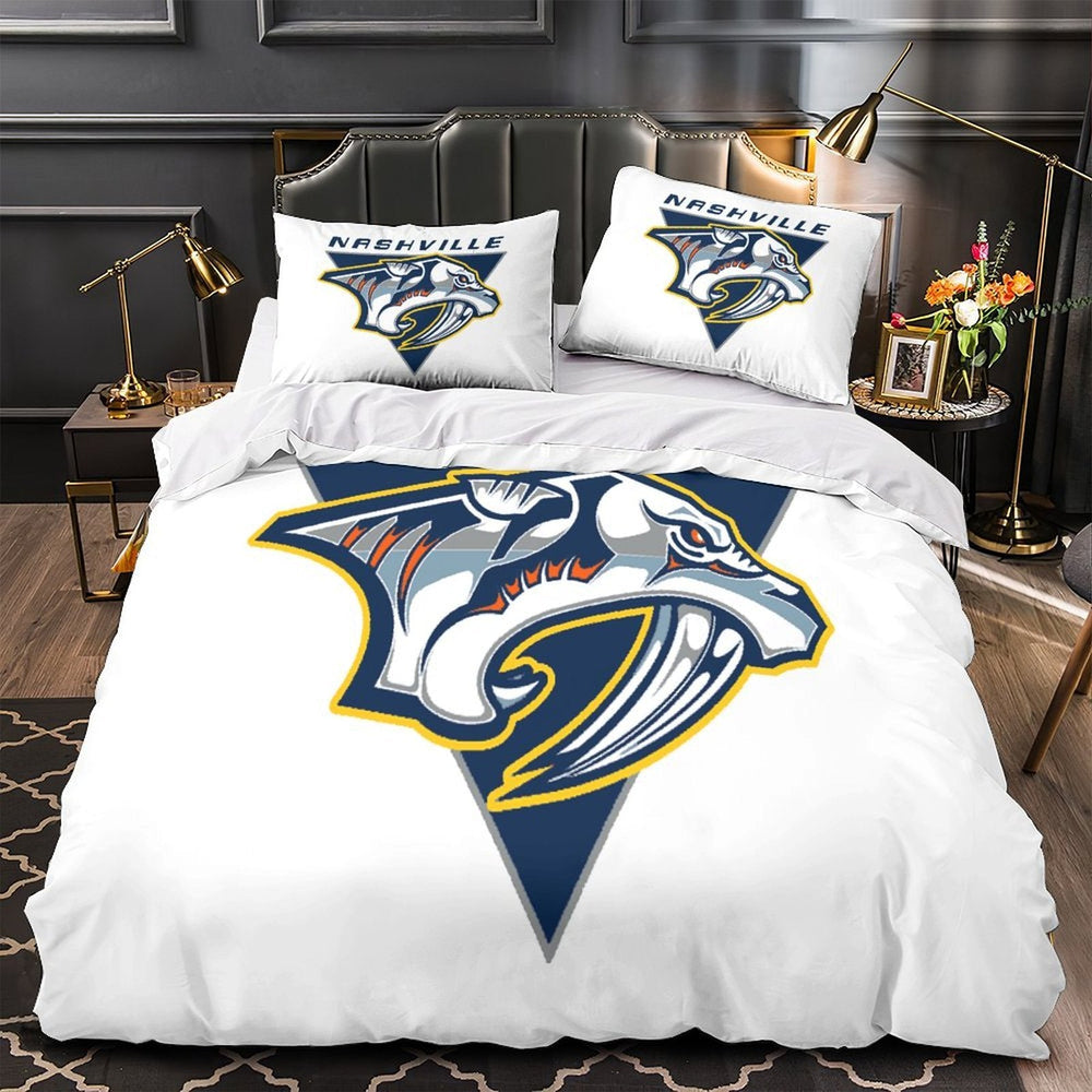 Nashville Predators Bedding Set Quilt Duvet Cover Without Filler (Online Order Only)