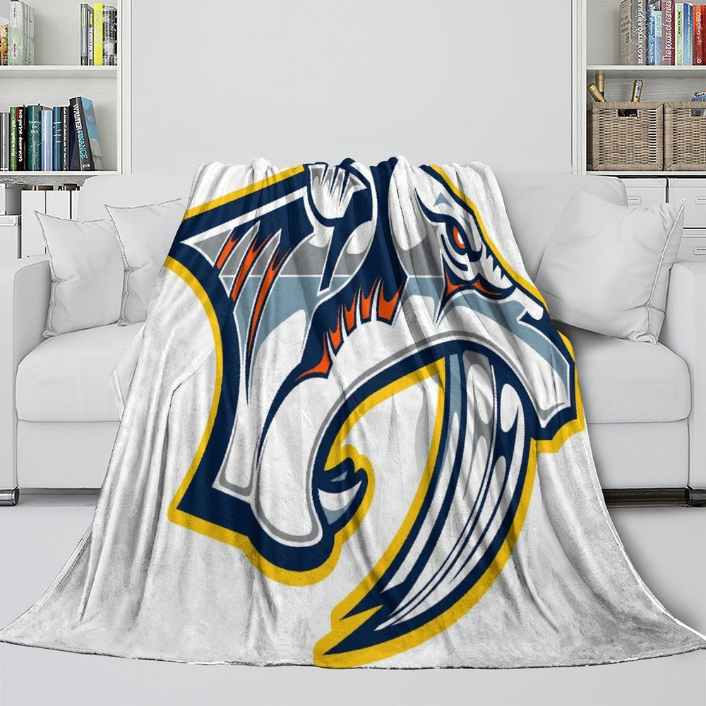 Nashville Predators Blanket Flannel Throw Kids Room Decoration (Online Order Only)