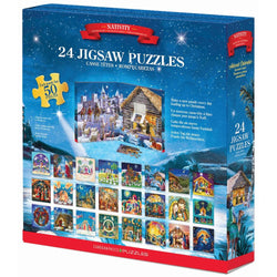 Nativity Advent Calendar - 24 Set of 50 Piece Mini Jigsaw Puzzles Eurographics (ONLINE ORDER ONLY)