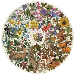 Nature's Season 500 Piece Round Jigsaw Puzzle Gibsons