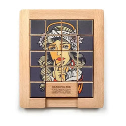Naughty vs Nice Dualities Sliding Wood Puzzle Trove