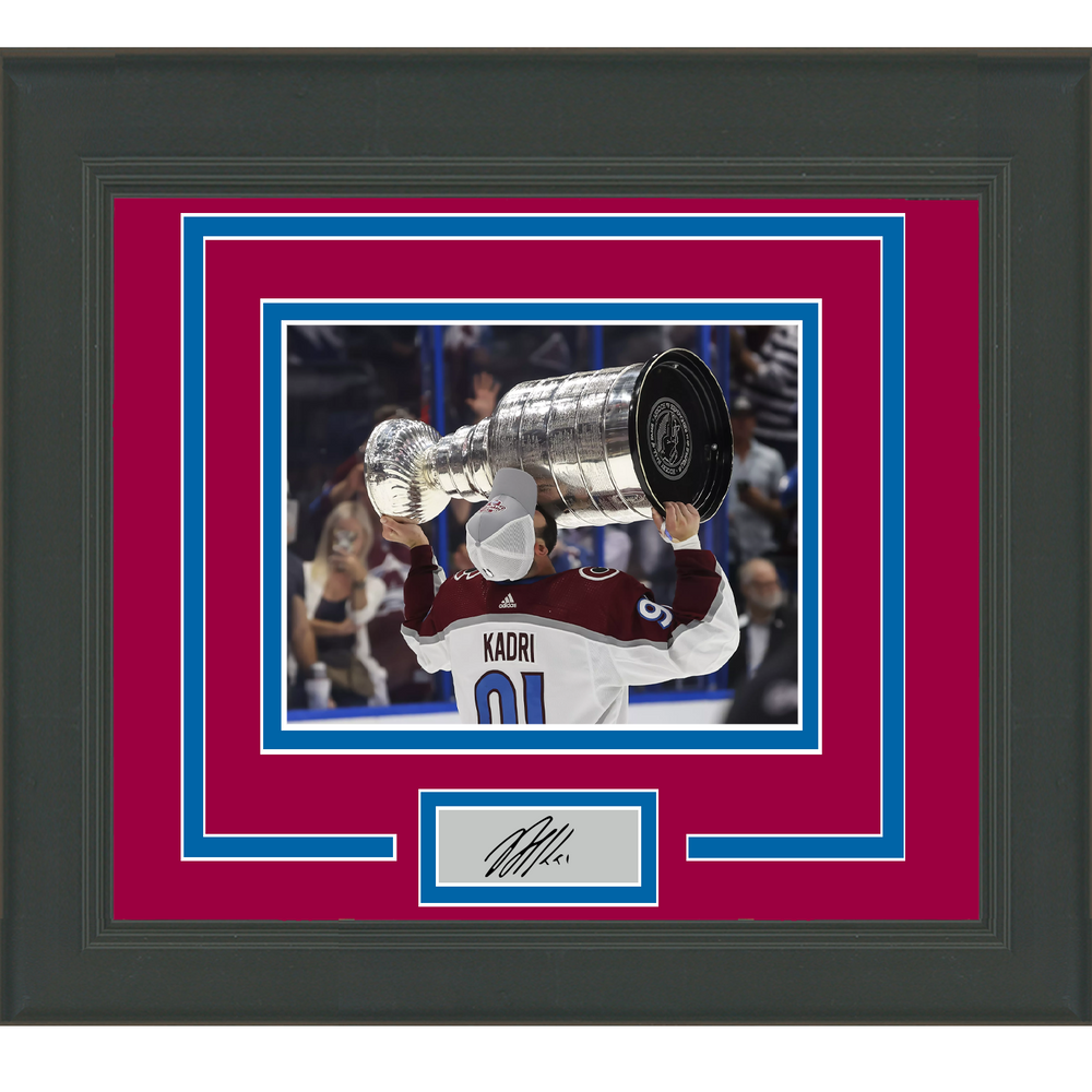 Framed Nazem Kadri Facsimile Laser Engraved Signature Auto Colorado Avalanche 11x14 Hockey Photo (ONLINE ORDER ONLY)