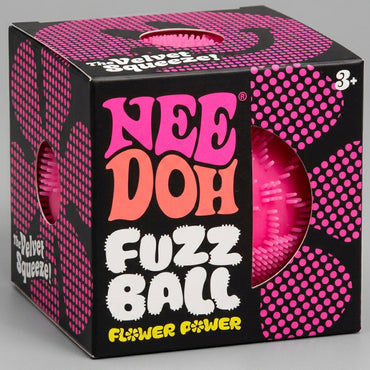 Schylling Nee-Doh Fuzz Ball Flower Power Pink Fuzzball