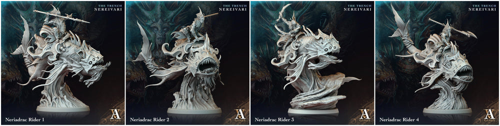 3D Printed Archvillain Games Neriadrac Rider The Trench Nereivari Archvillain Society Vol XXXV 28 32mm D&D (Online Only)