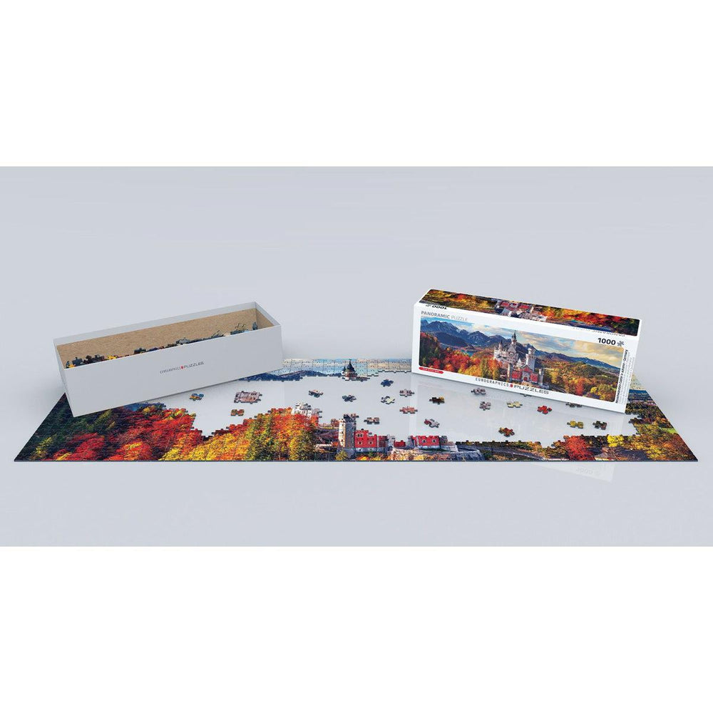 Neuschwanstein Castle in Autumn 1000 Piece Panoramic Jigsaw Puzzle Eurographics (ONLINE ORDER ONLY)
