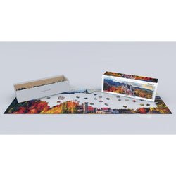 Neuschwanstein Castle in Autumn 1000 Piece Panoramic Jigsaw Puzzle Eurographics (ONLINE ORDER ONLY)