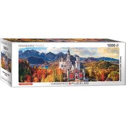 Neuschwanstein Castle in Autumn 1000 Piece Panoramic Jigsaw Puzzle Eurographics (ONLINE ORDER ONLY)
