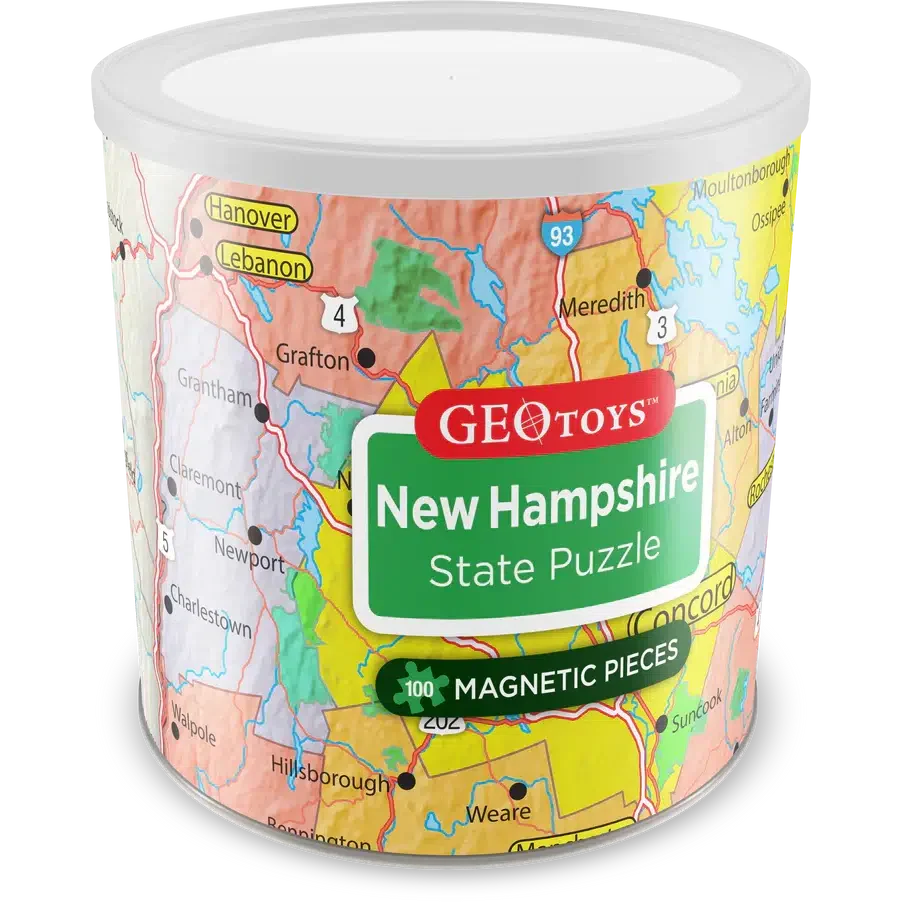 New Hampshire State 100 Piece Magnetic Jigsaw Puzzle Geotoys (ONLINE ORDER ONLY)