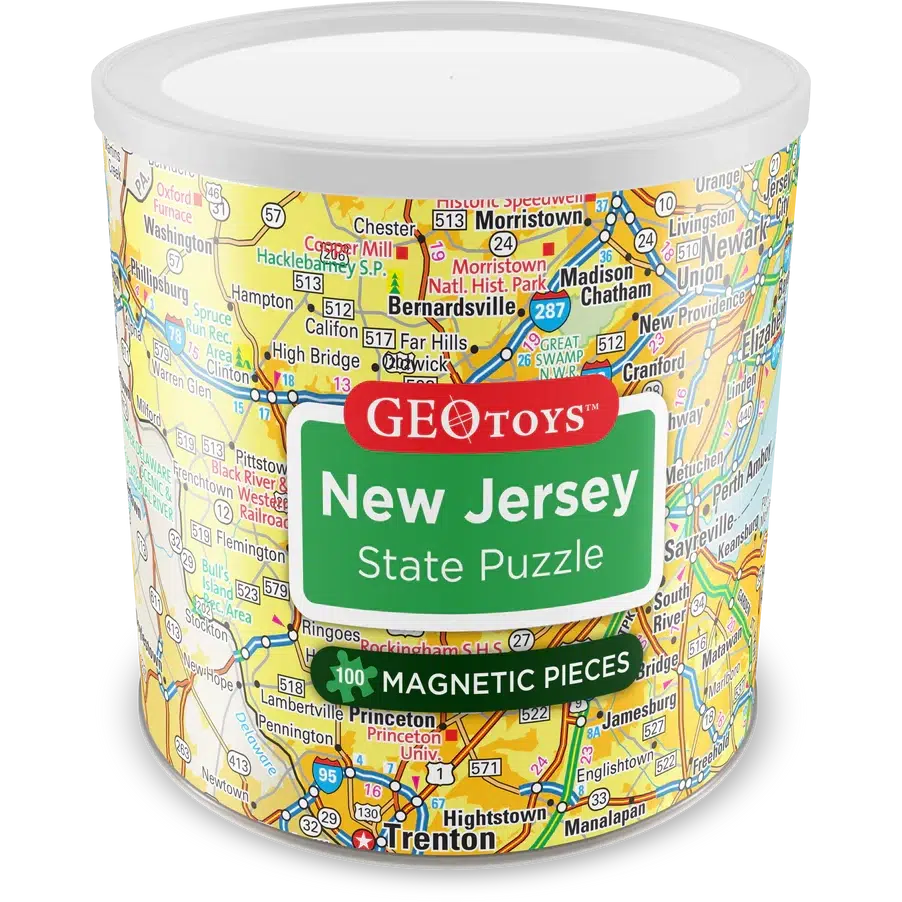 New Jersey State 100 Piece Magnetic Jigsaw Puzzle Geotoys (ONLINE ORDER ONLY)
