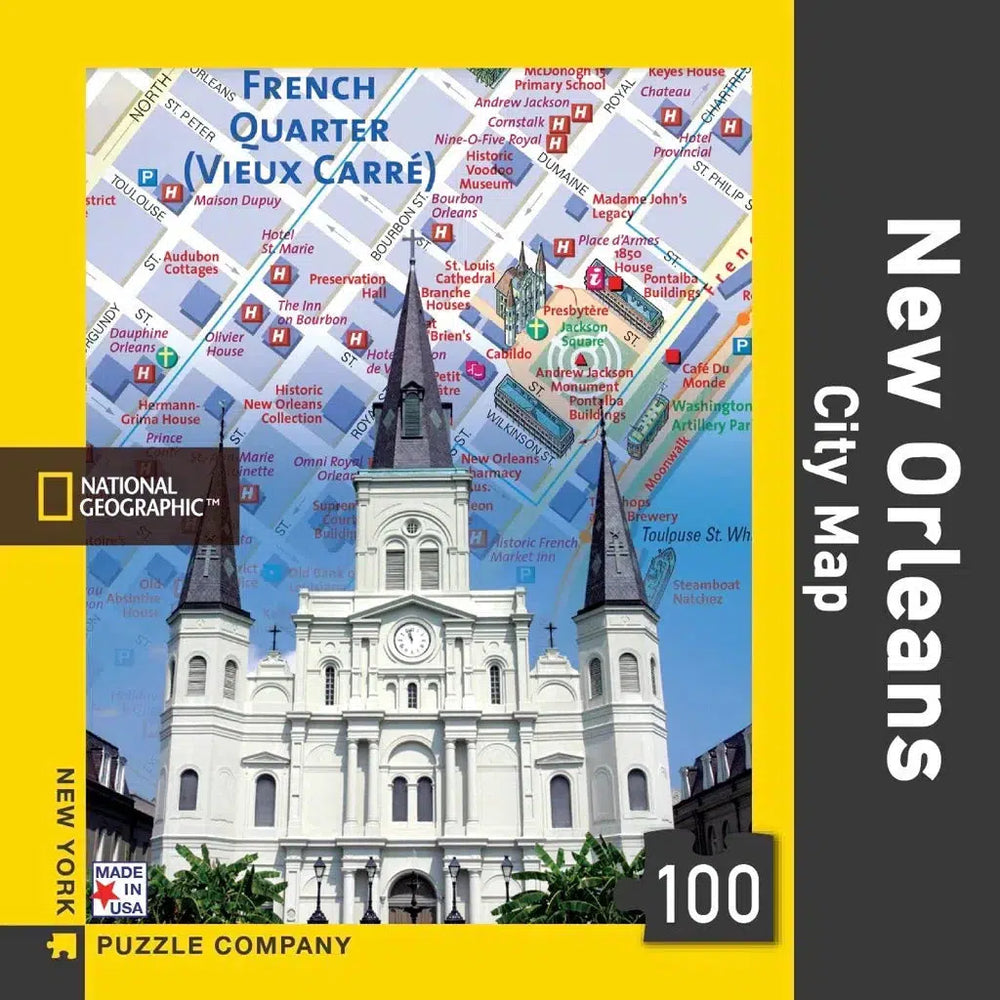 New Orleans City Map 100 Piece Mini Jigsaw Puzzle NYPC (ONLINE ORDER ONLY)