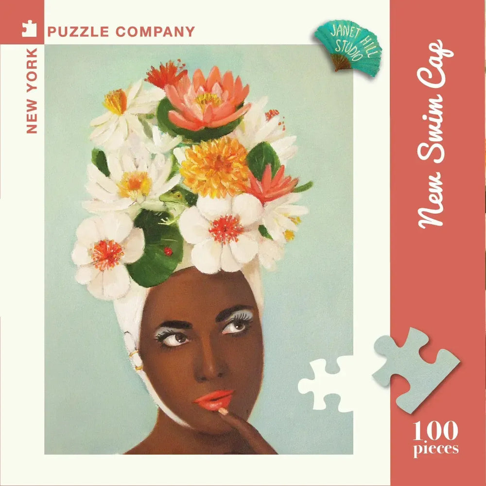 New Swim Cap by Janet Hill 100 Piece Mini Jigsaw Puzzle NYPC