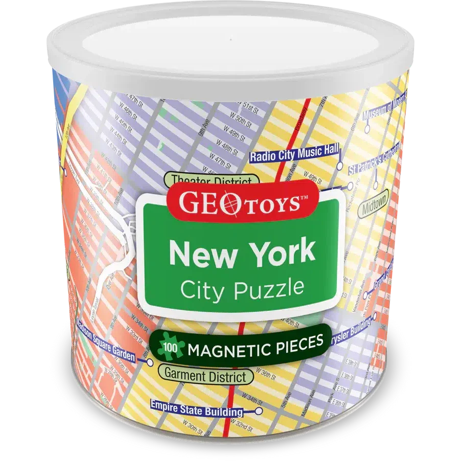 New York City 100 Piece Magnetic Jigsaw Puzzle Geotoys (ONLINE ORDER ONLY)