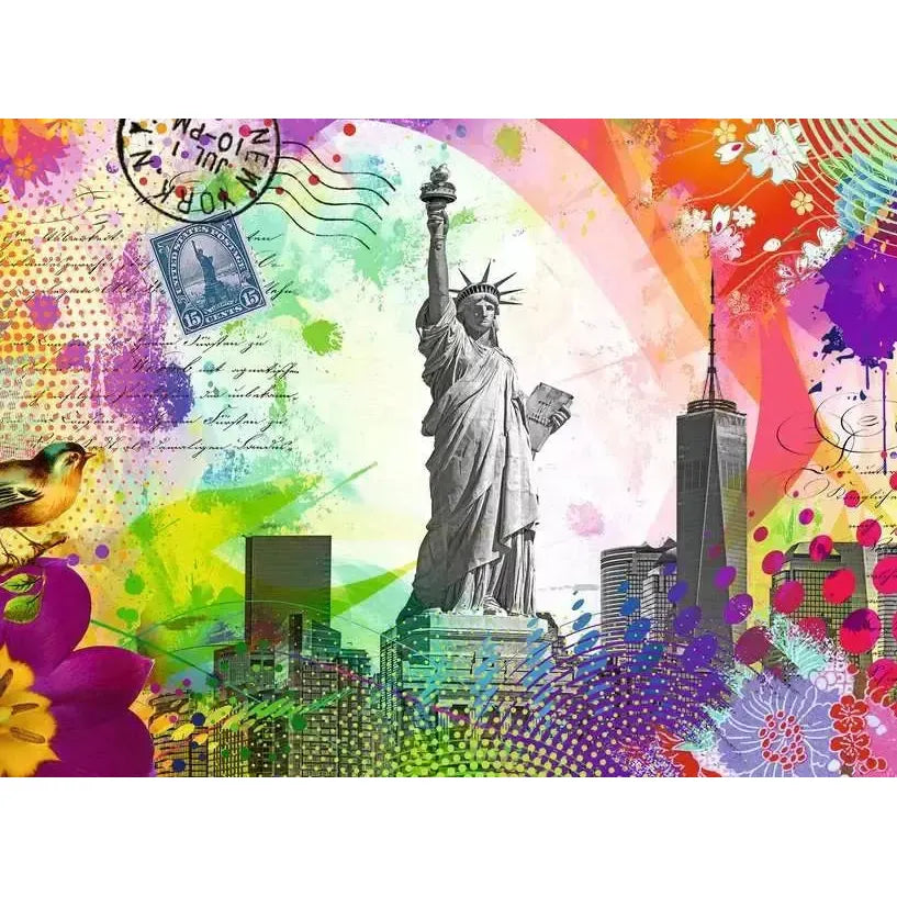 New York Postcard 500 Piece Jigsaw Puzzle Ravensburger