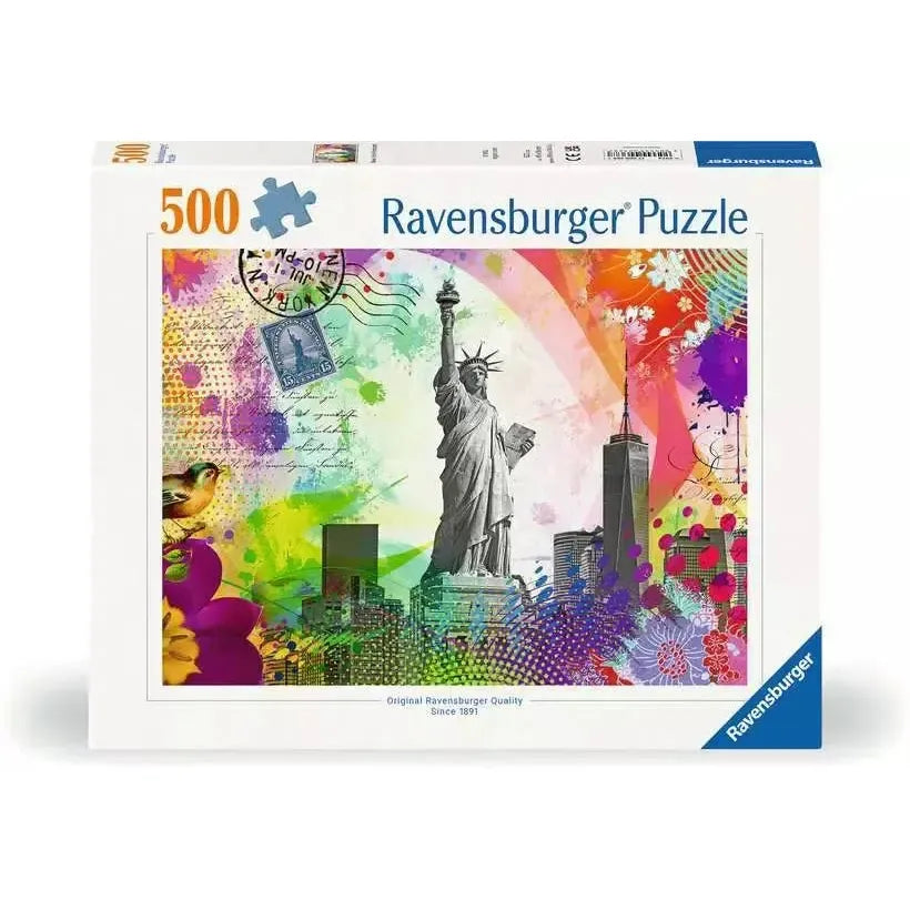 New York Postcard 500 Piece Jigsaw Puzzle Ravensburger