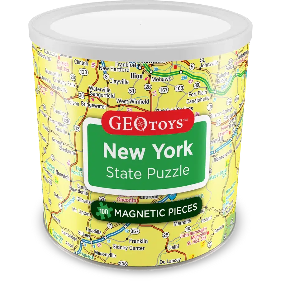 New York State 100 Piece Magnetic Jigsaw Puzzle Geotoys (ONLINE ORDER ONLY)
