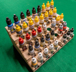 Wall Mount Paint Rack - 26mm, For Vallejo and Army Painter Style Dropper Bottles (Online Order Only)