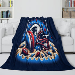 New England Patriots Blanket Flannel Fleece Throw Room Decoration (Online Order Only)